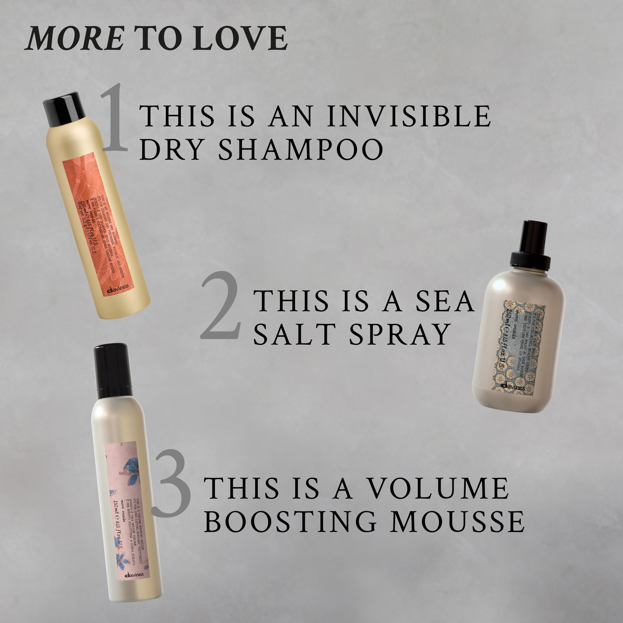 Davines can held in hand to show size and travel-friendly hold benefit