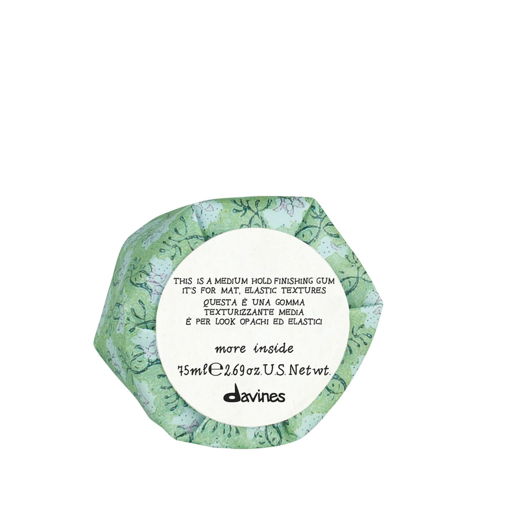 Davines finishing gum alongside tube and jar in lifestyle setting promoting everyday use
