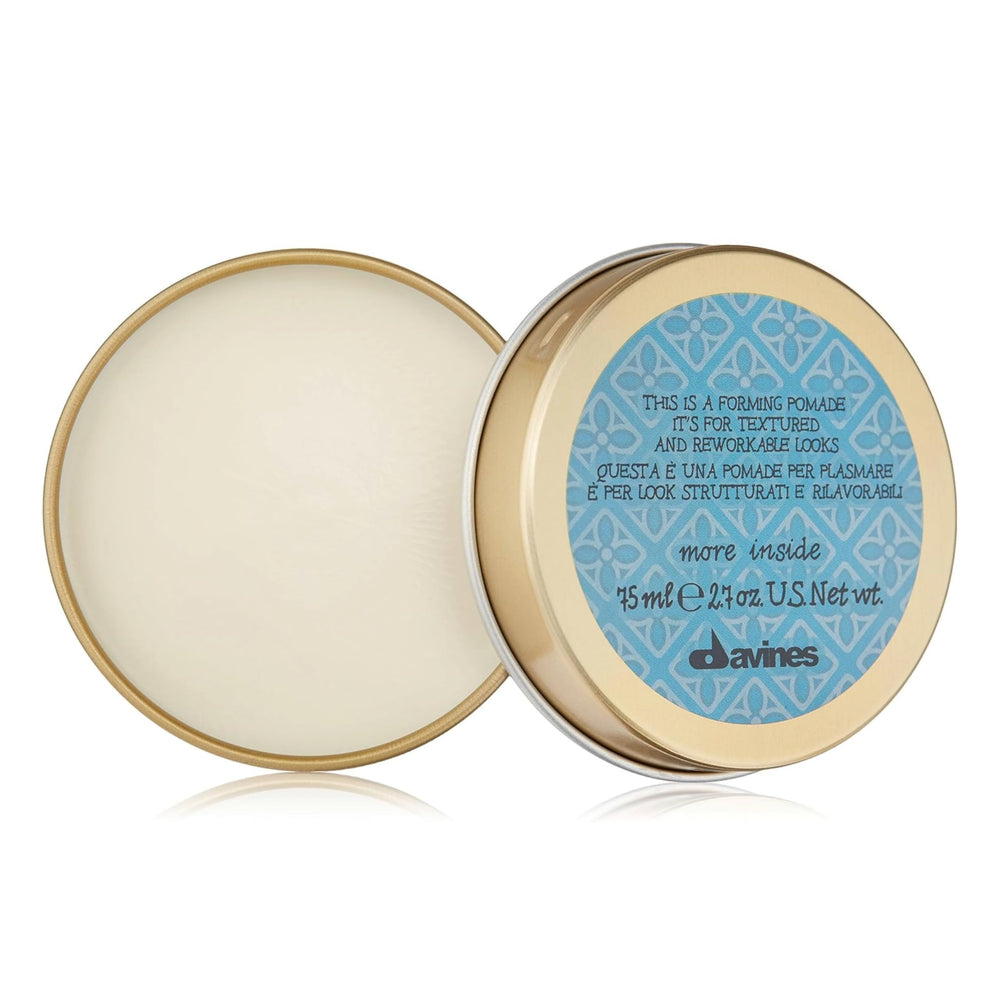 Davines forming pomade open jar close-up texture for easy application