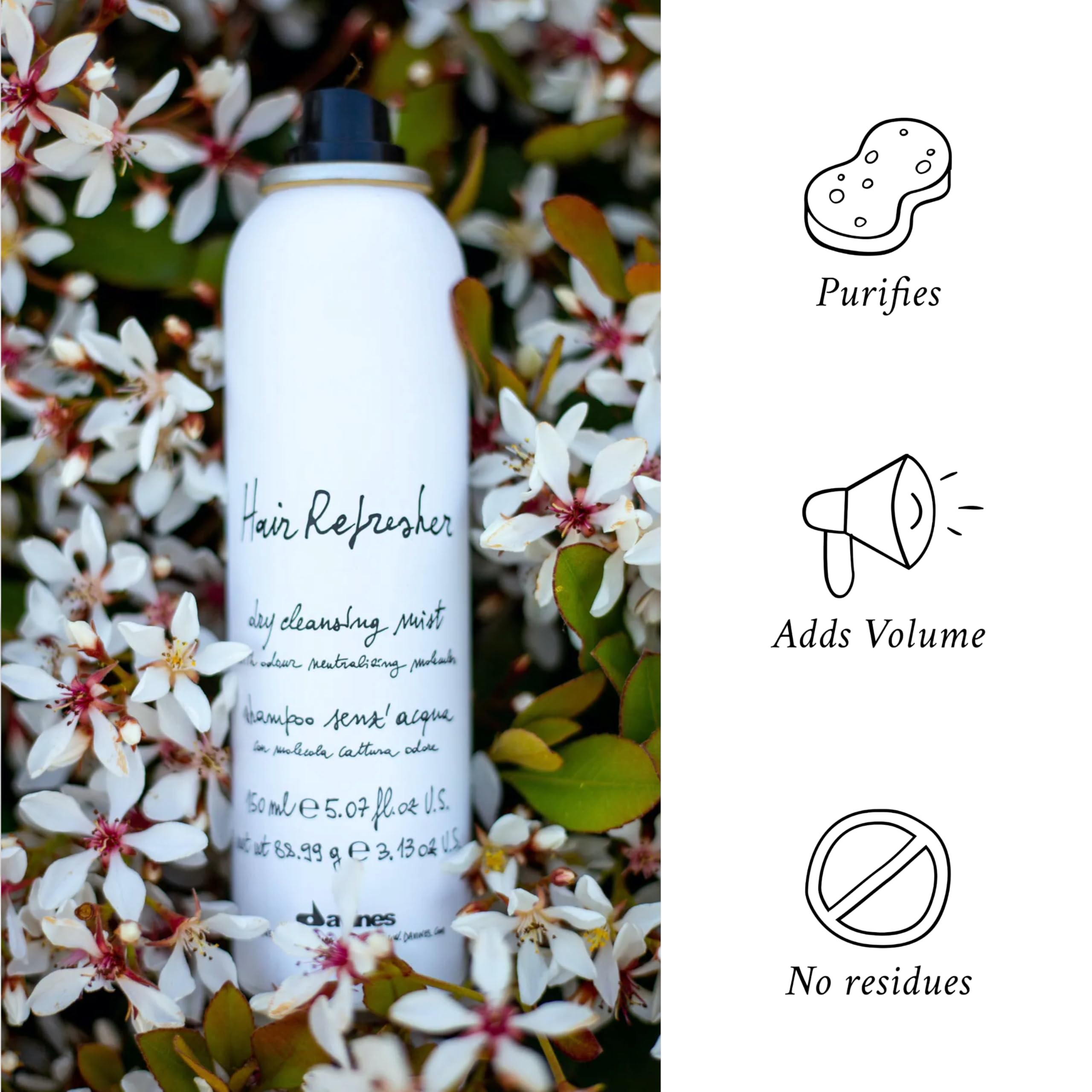 Davines spray mist close-up demonstrating fine, even dispersion