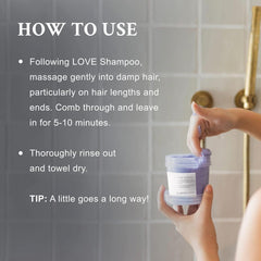 Davines LOVE conditioner creamy texture close-up for moisturizing action