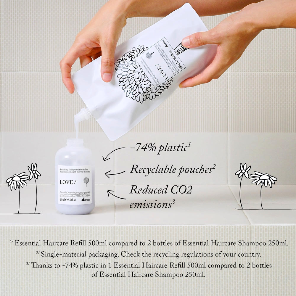 Davines creamy foam texture close-up showing gentle cleansing benefit