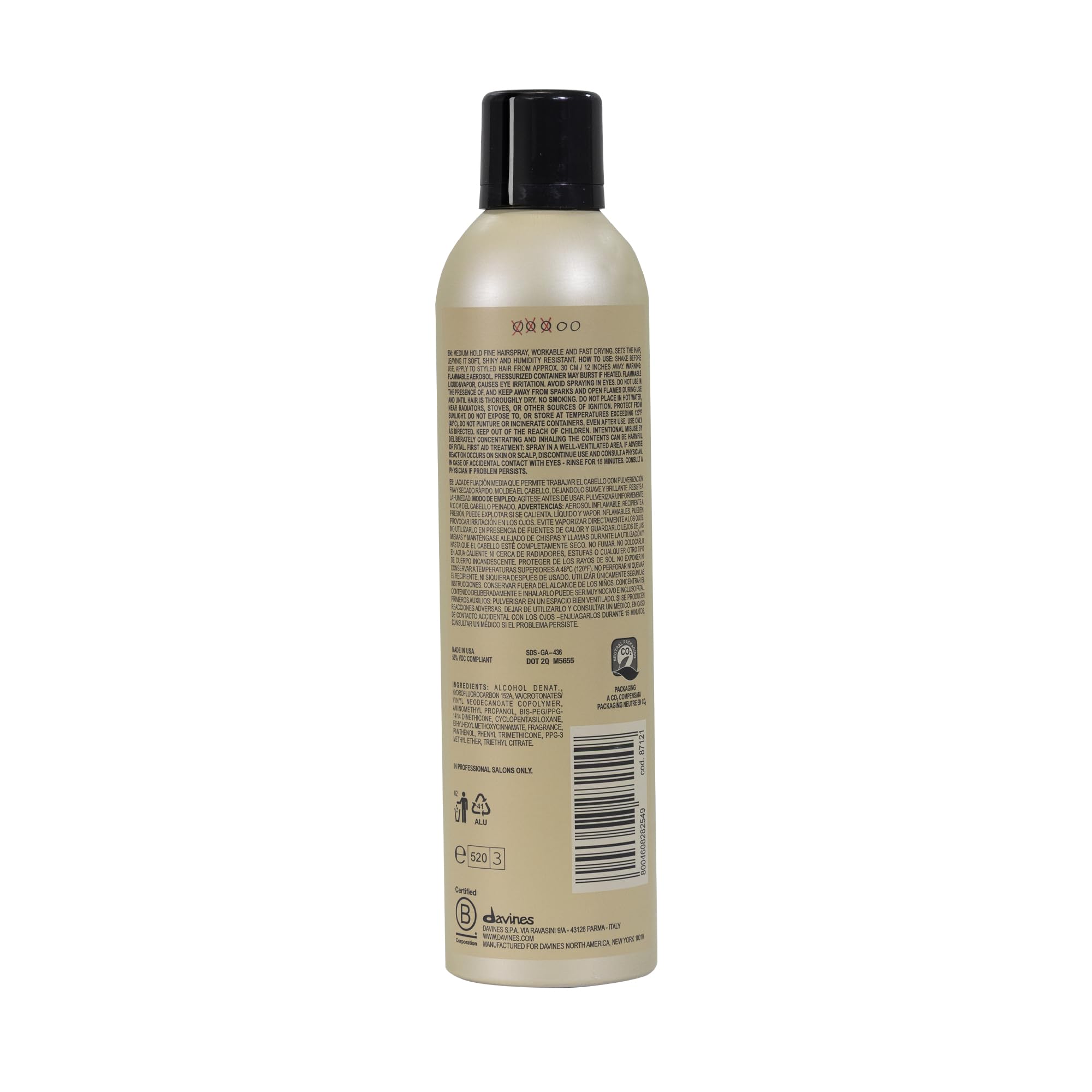 Davines nozzle close-up highlighting spray control and precise application