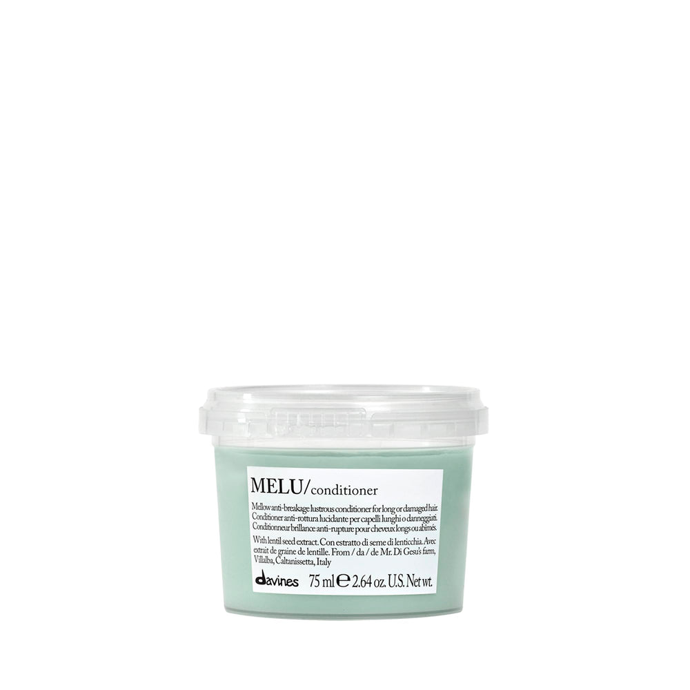 Davines MELU front packaging showing travel-size for easy packing