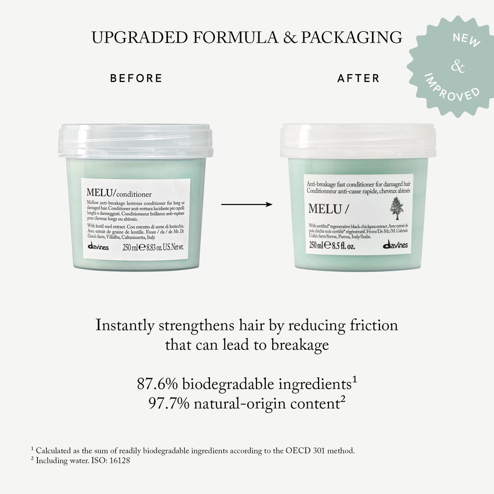 Davines MELU being dispensed showing easy control and fast use