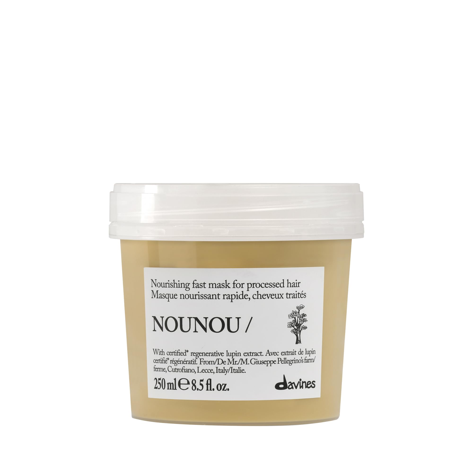 Davines jar front packaging showing product identity and salon-quality benefit