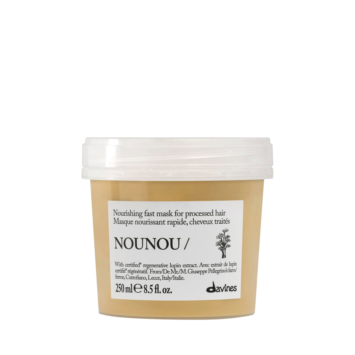 Davines jar front packaging showing product identity and salon-quality benefit
