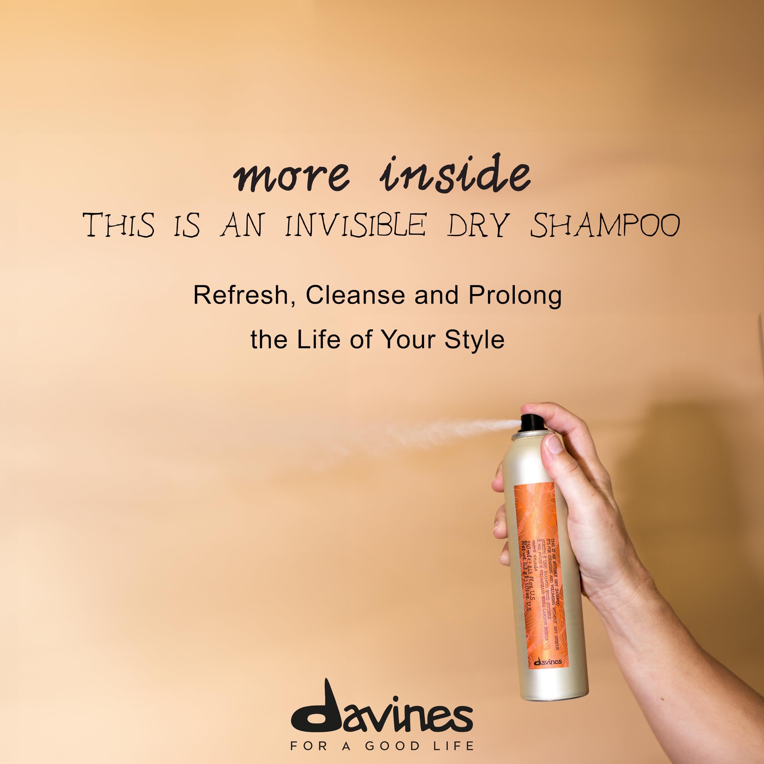 Davines product on bathroom shelf lifestyle scene conveying convenience and daily refresh benefit