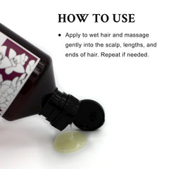 Davines replumping shampoo label detail highlighting ingredients and product benefits for elasticity