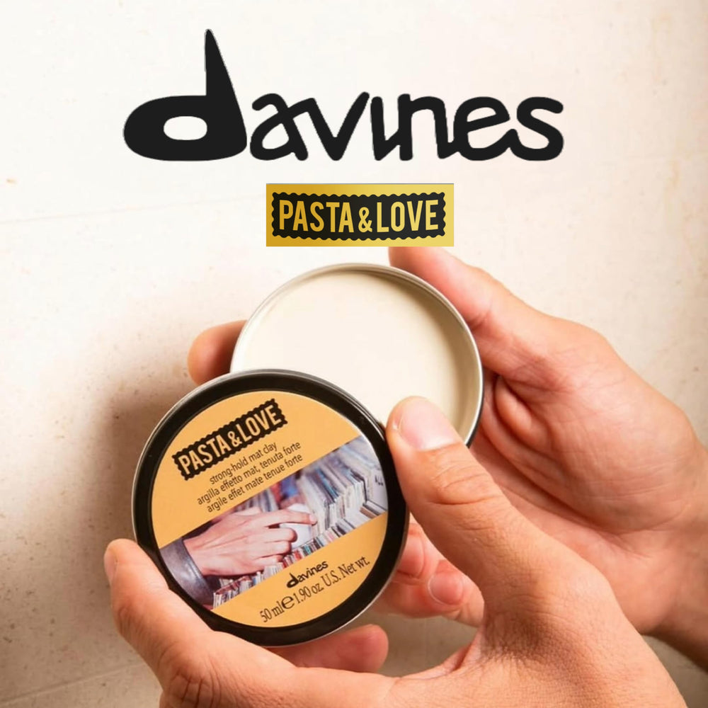Davines clay texture close-up revealing matte, non-greasy finish benefit