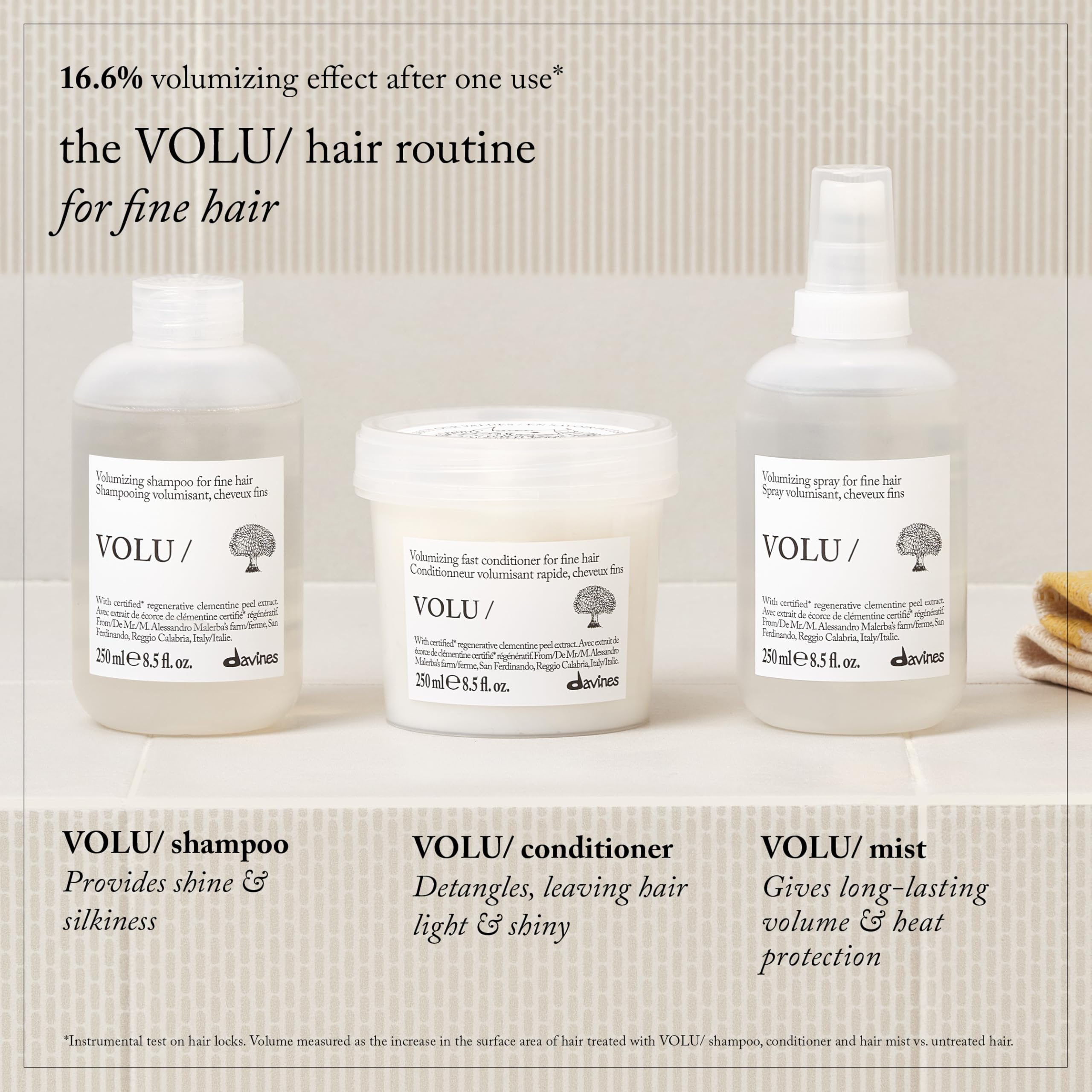Davines mid-lengths and ends detail illustrating soft, silky finish