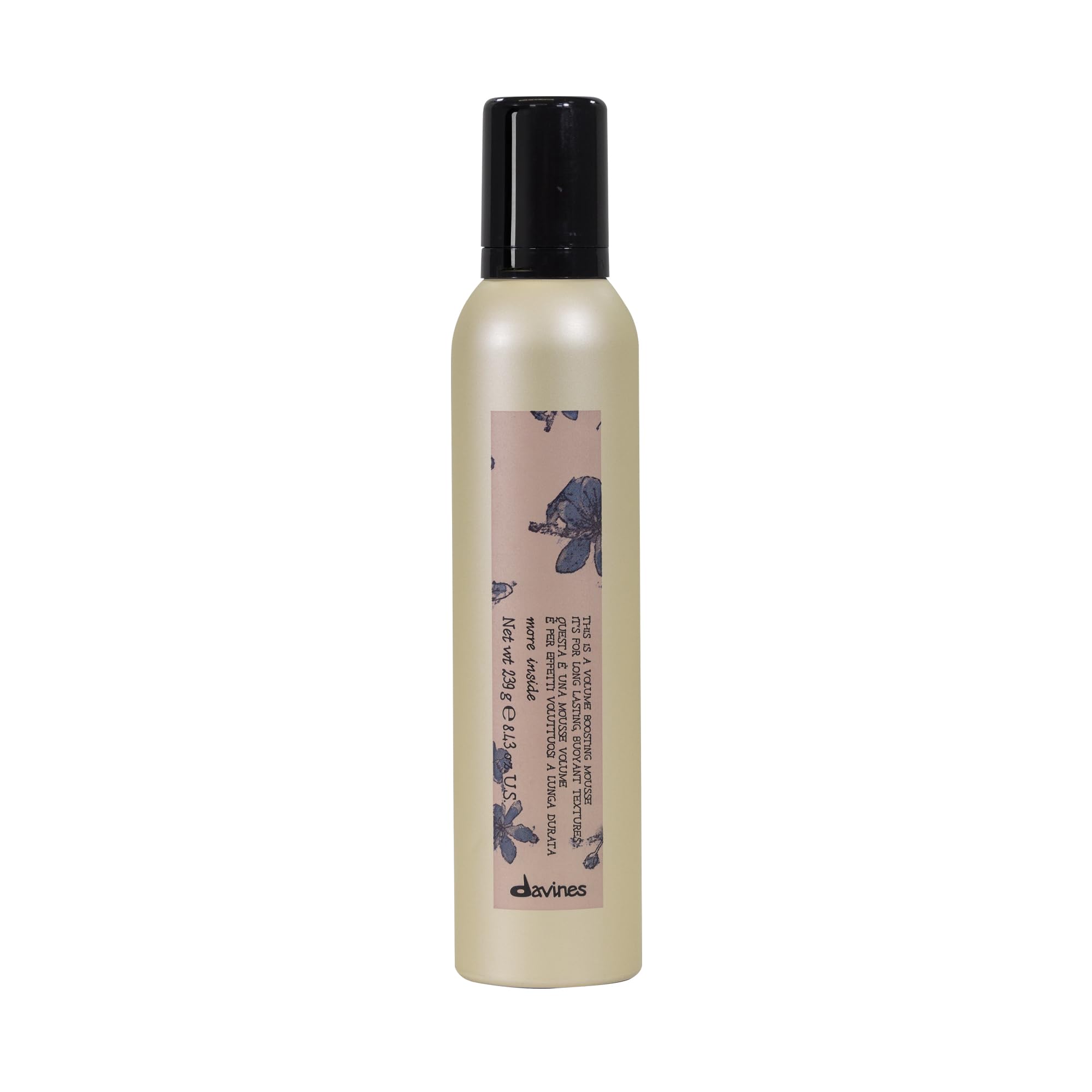 Davines mousse front packaging showing product and benefits