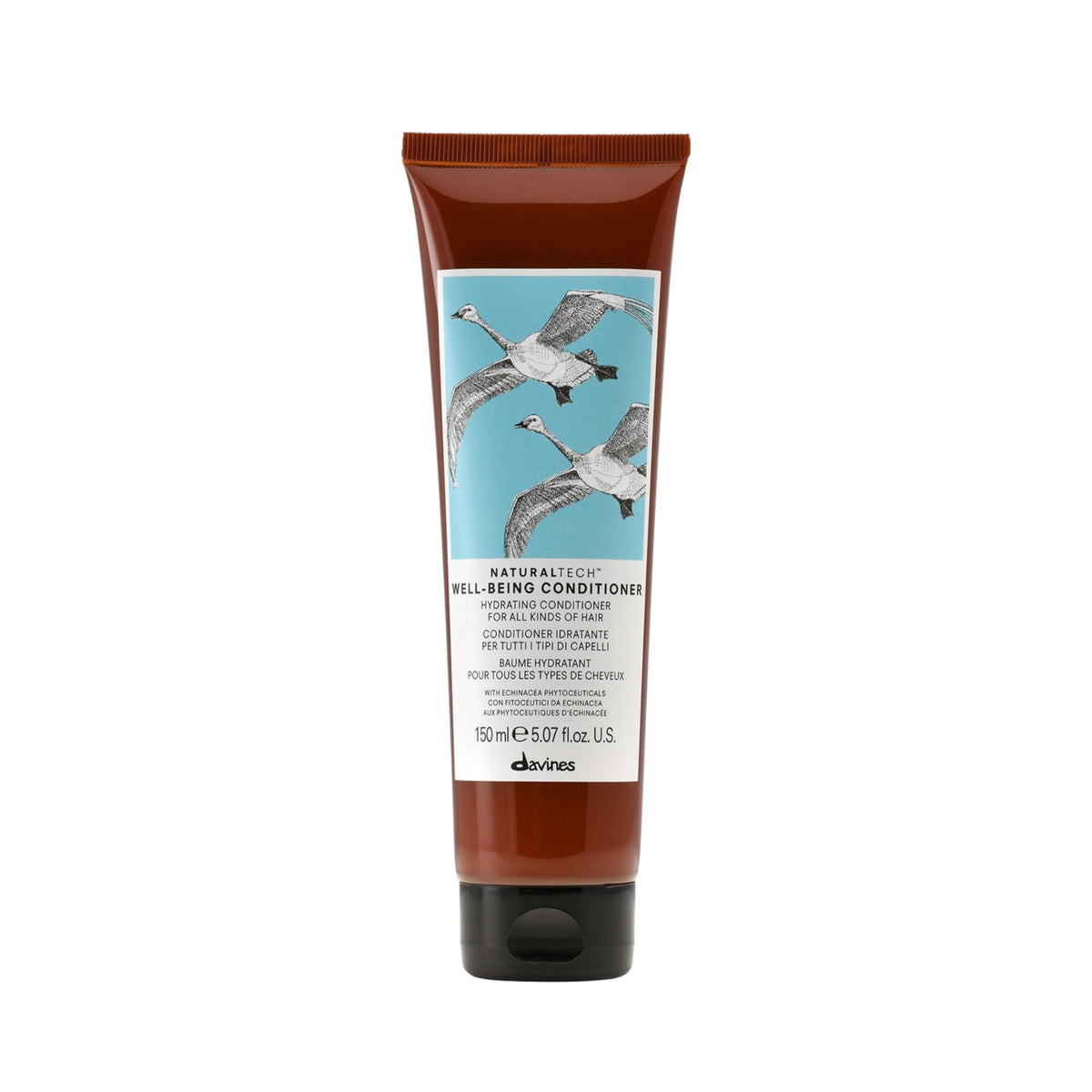 Davines wellbeing conditioner front packaging showing clean design and clarity