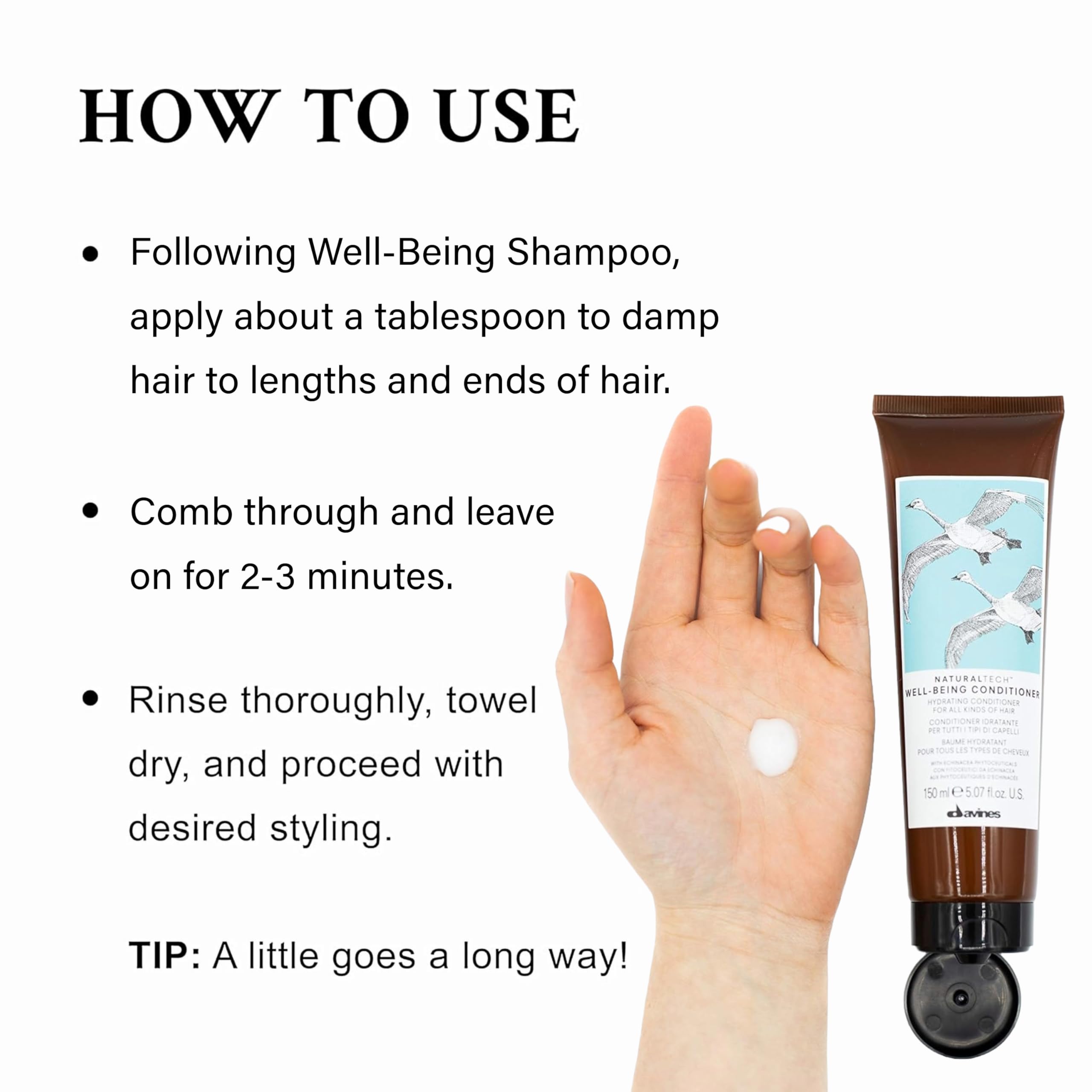 Davines wellbeing conditioner label ingredients view revealing natural formulation benefit
