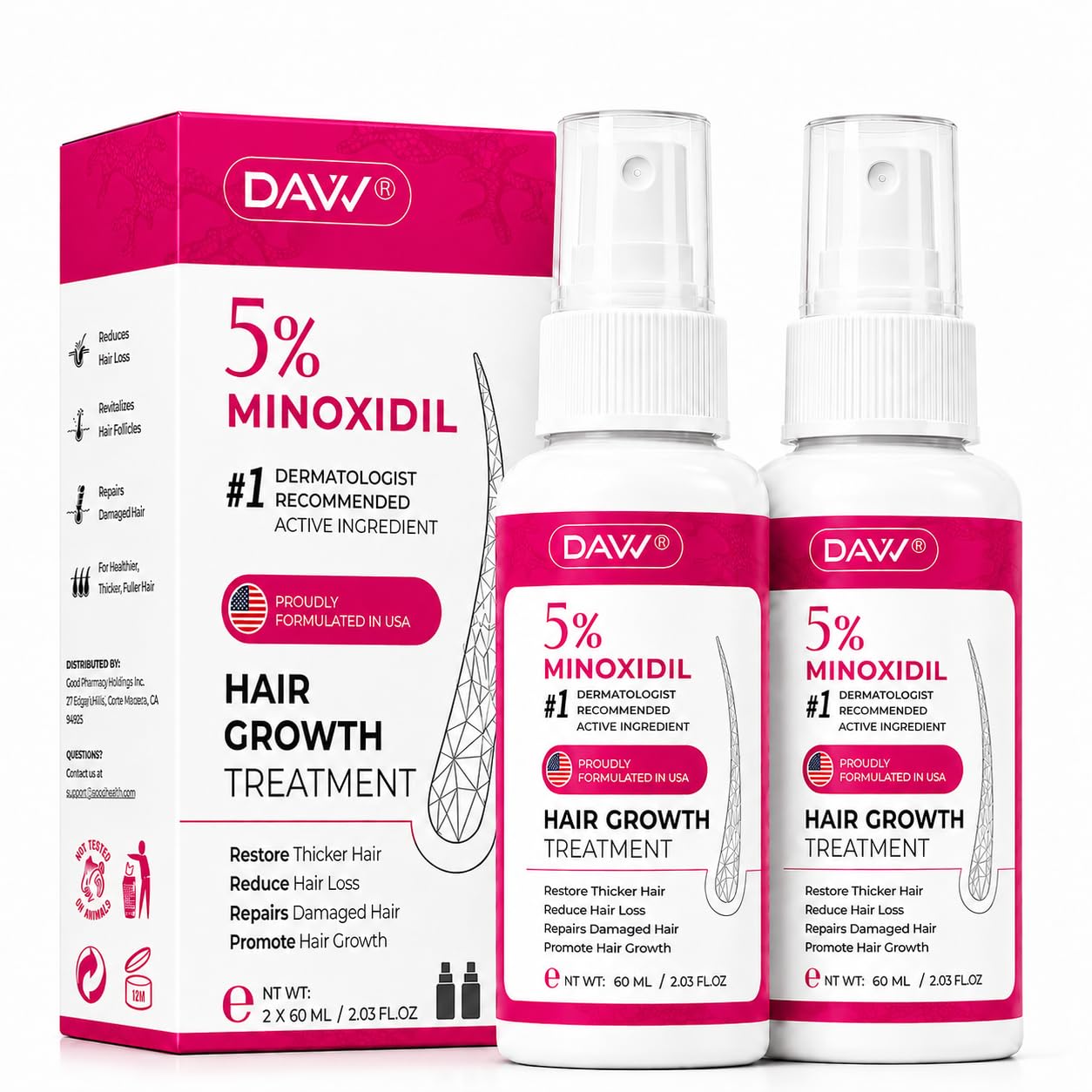 DAVV front bottle view showing brand and sleek label plus product benefit