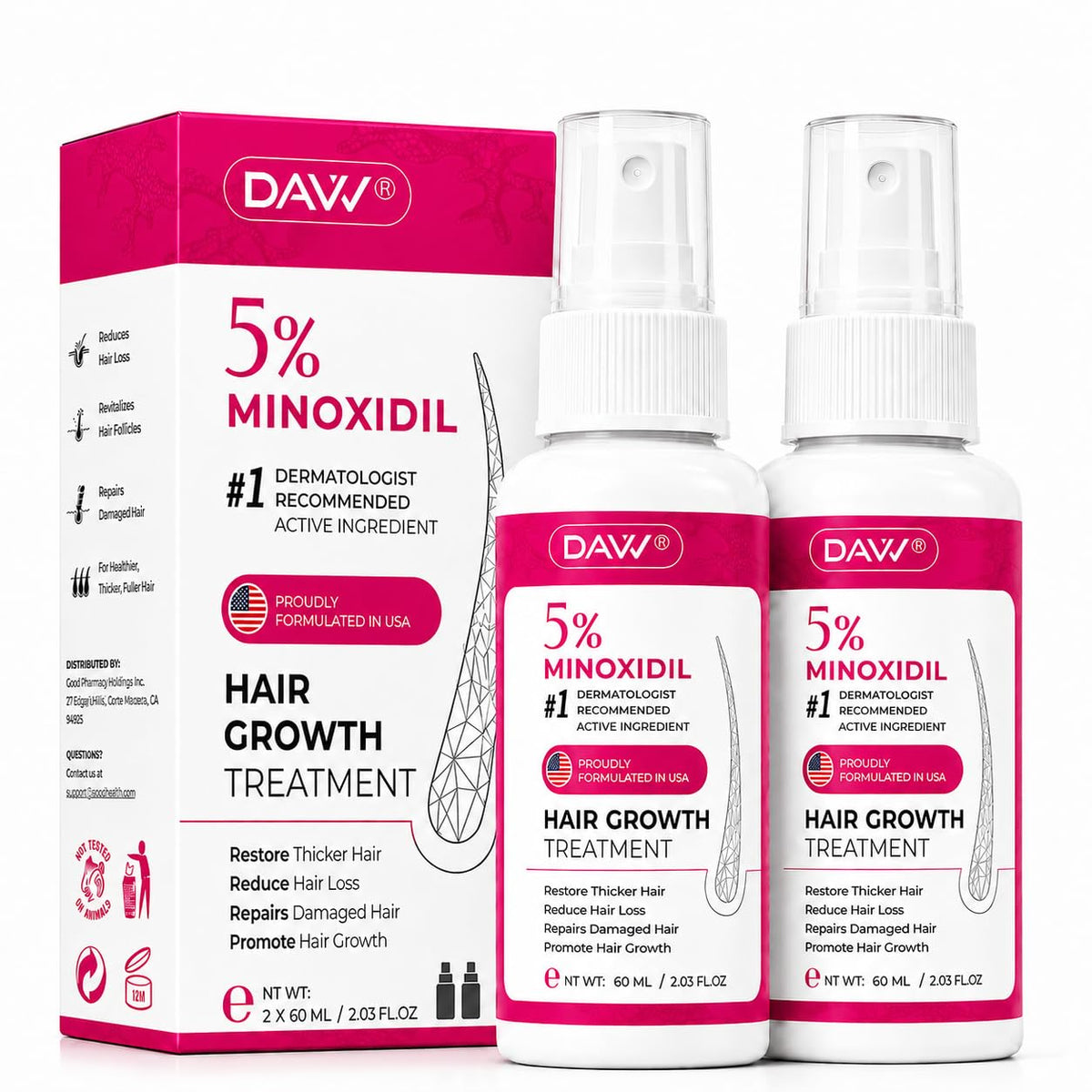 DAVV front bottle view showing brand and sleek label plus product benefit