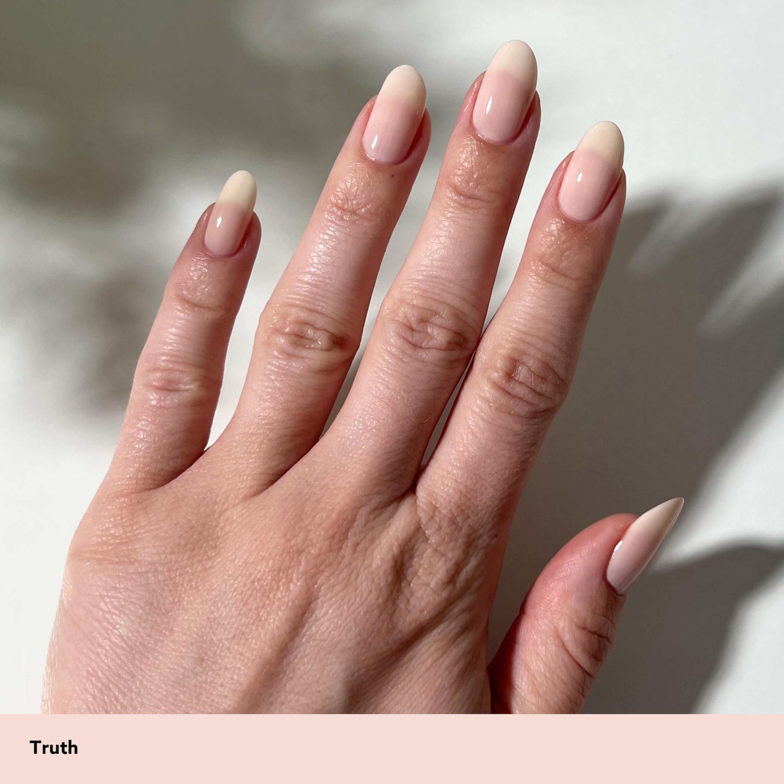 Dazzle Dry lacquer applied on natural nails demonstrating quick dry benefit