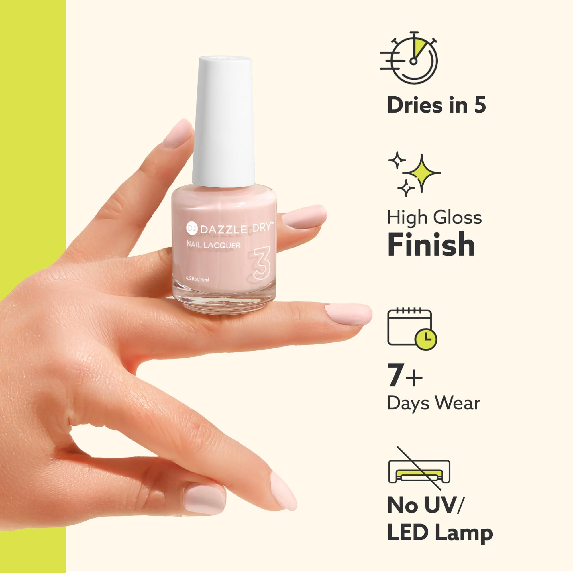 Dazzle Dry Argyle displayed with Nail Prep Base and Top Coat showing system benefit: four-step use
