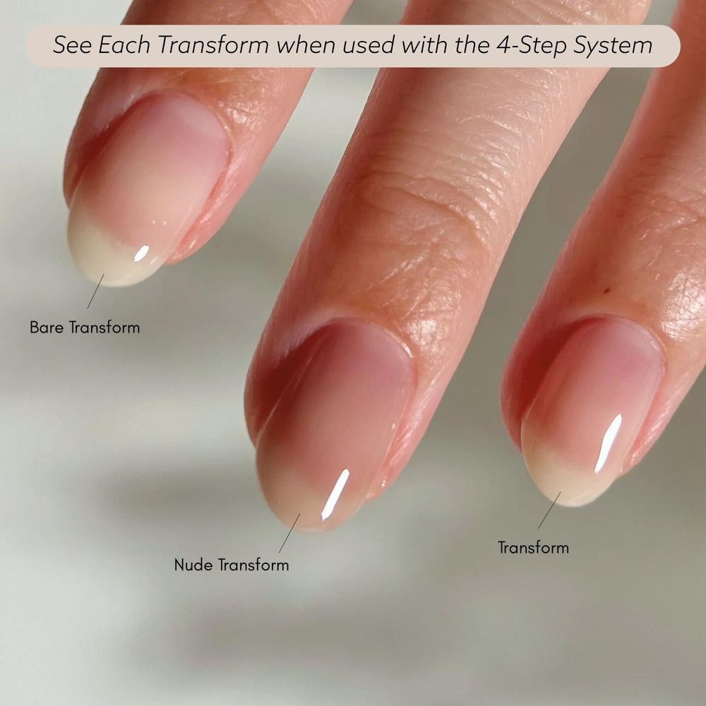 Dazzle Dry applied to natural nail demonstrating leveled, even finish