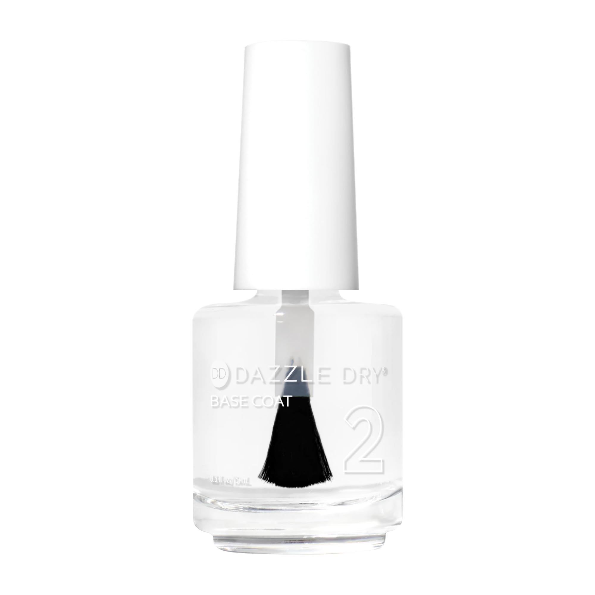 Dazzle Dry front bottle showing clean label and clear base coat benefit