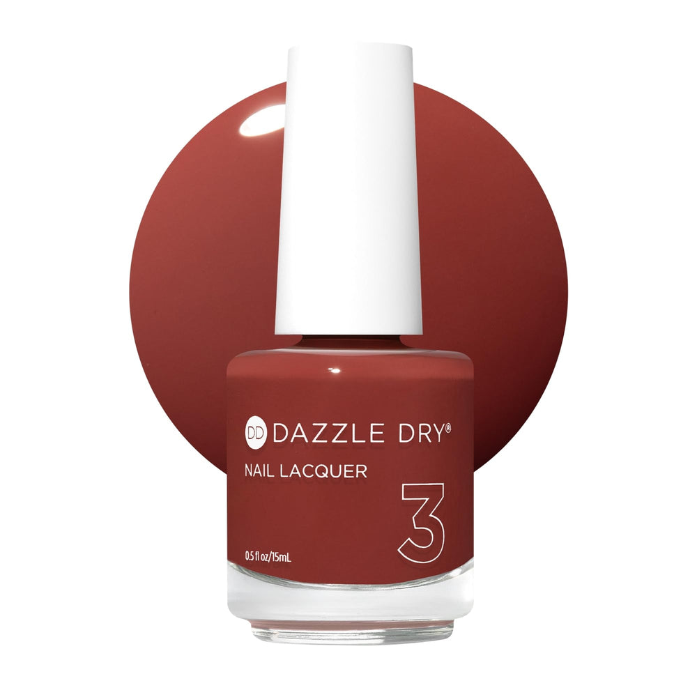 Dazzle Dry front bottle Bookworm showing auburn rust, clear product identity and benefit