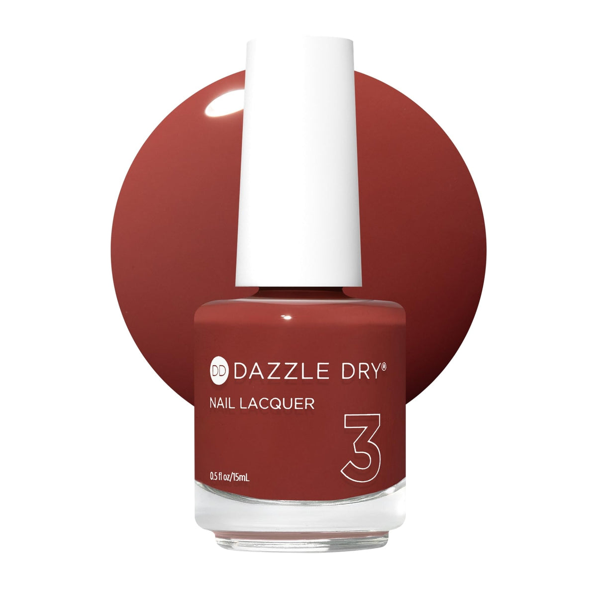 Dazzle Dry front bottle Bookworm showing auburn rust, clear product identity and benefit