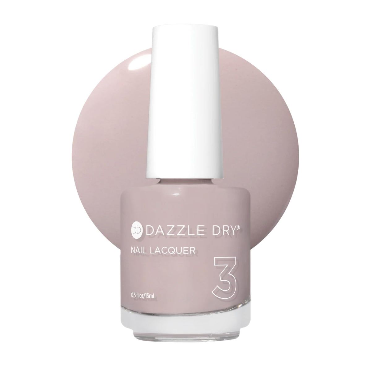 Dazzle Dry front bottle of Broadway Beige showing polish and quick-dry benefit