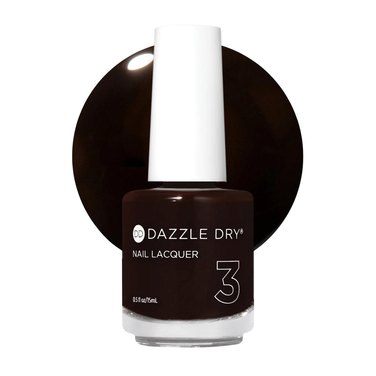 Dazzle Dry bottle of Forbidden Passion front view showing deep raisin purple shade and glossy finish