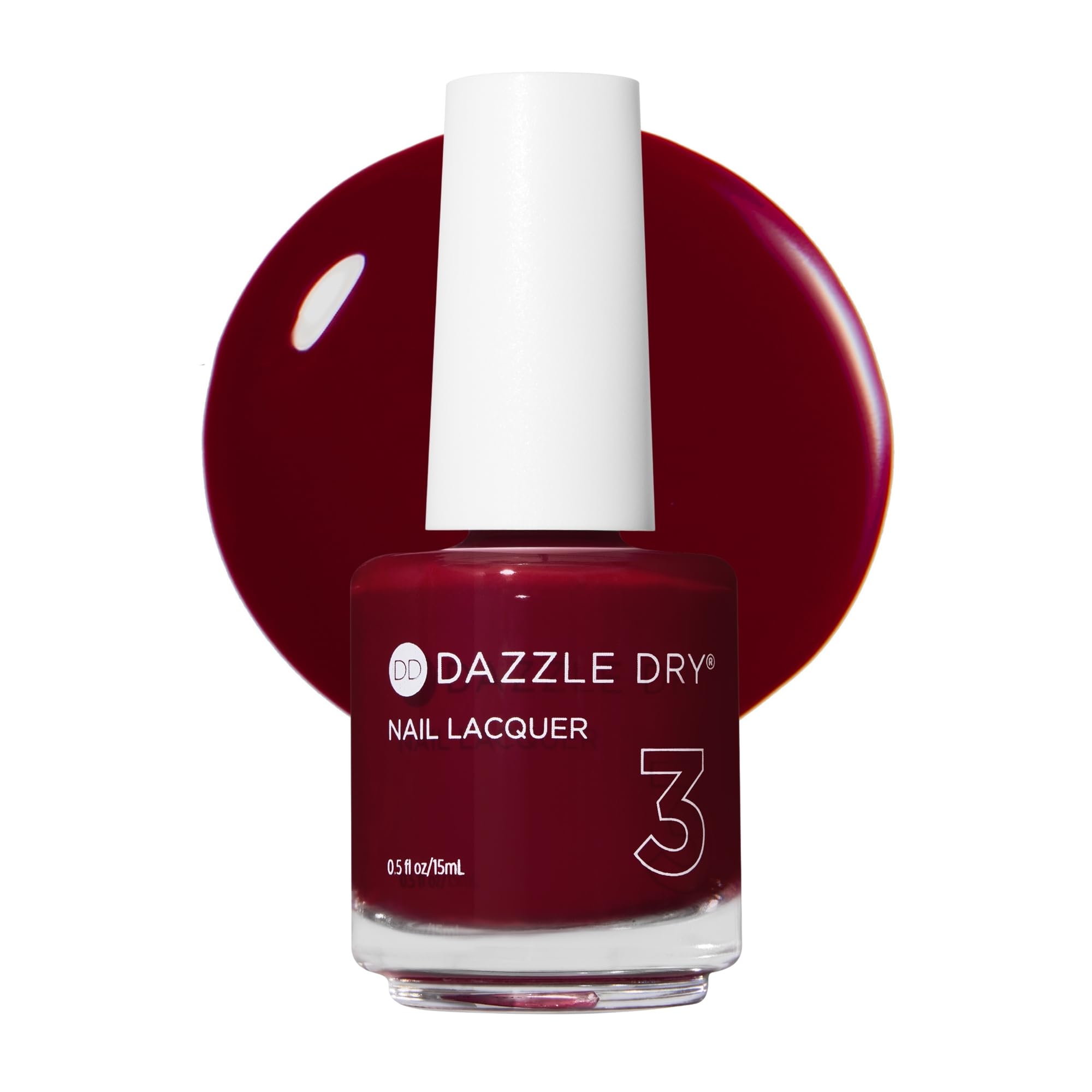 Dazzle Dry front bottle of Fast Track Cherry showing color and branding for bold polish