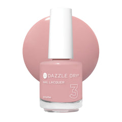 Dazzle Dry bottle front view showing Less Is Mauve color and easy application benefit