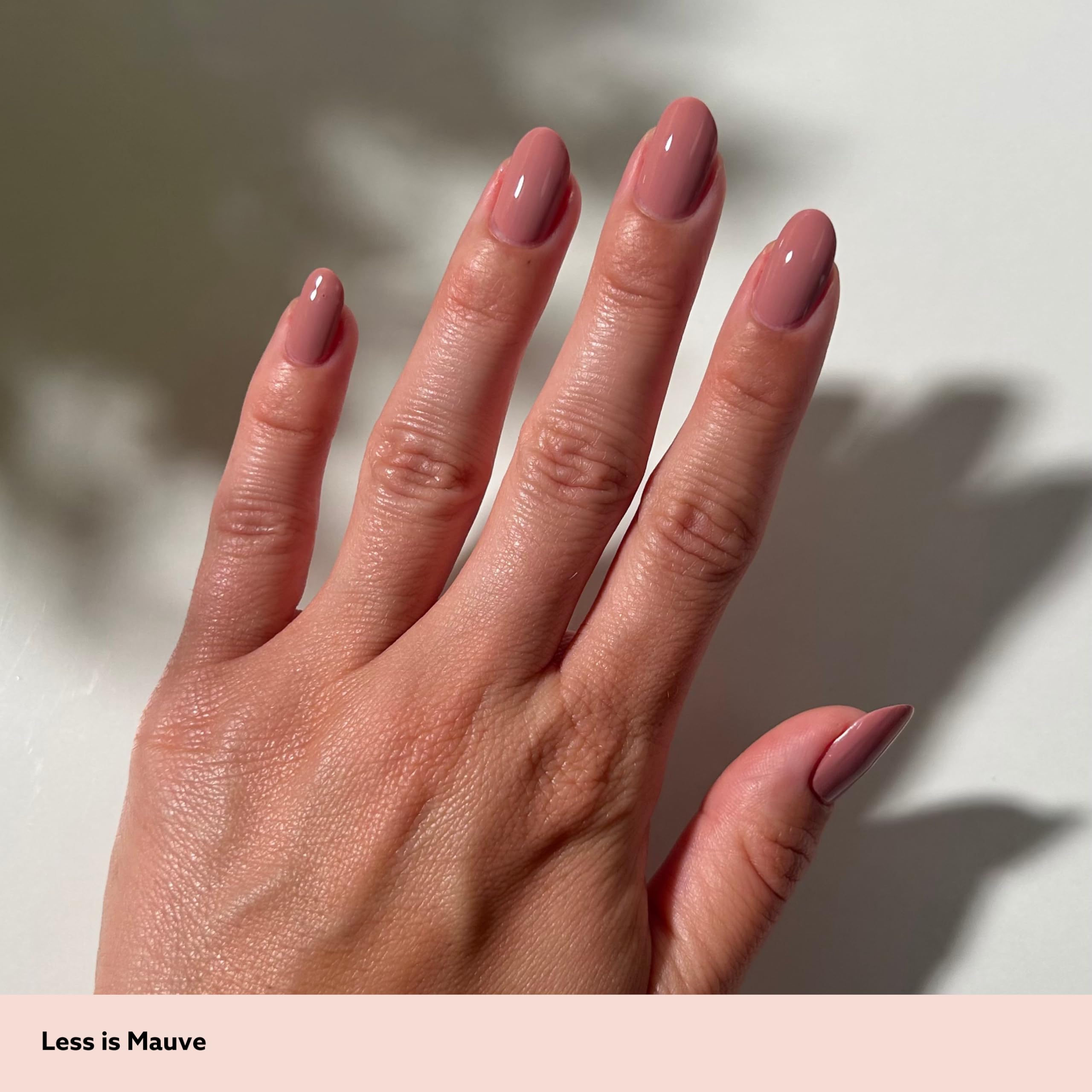 Dazzle Dry Less is Mauve lacquer brush showing smooth, even application