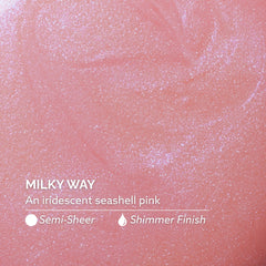 Dazzle Dry Milky Way swatch wheel showing pearlescent coverage