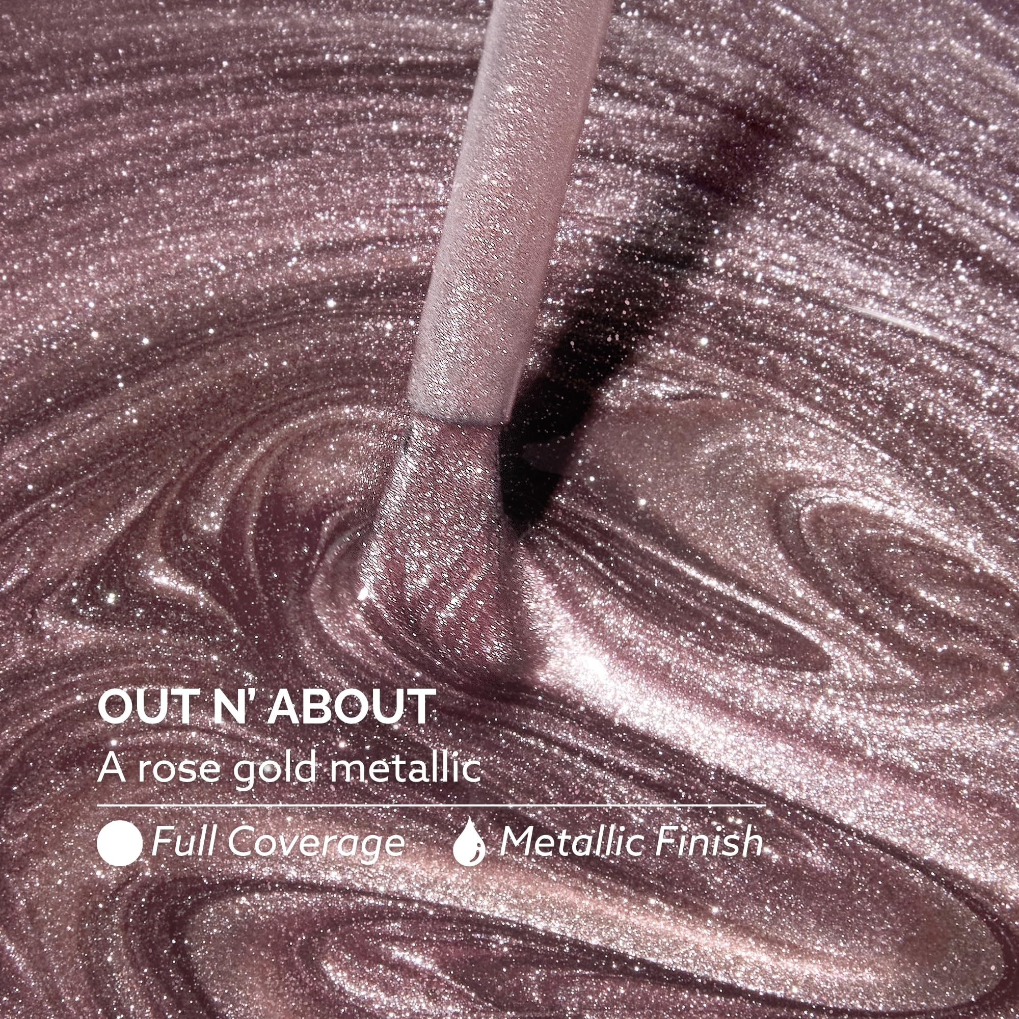 Dazzle Dry Out N' About bottle on white backdrop highlighting true color and coverage