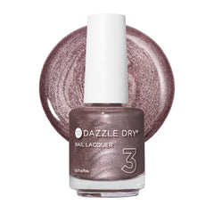 Dazzle Dry Out N' About front bottle view showing rose gold metallic finish and quick-dry benefit