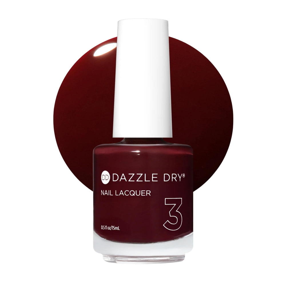 Dazzle Dry bottle front view showing Passionate Red color and glossy finish benefit