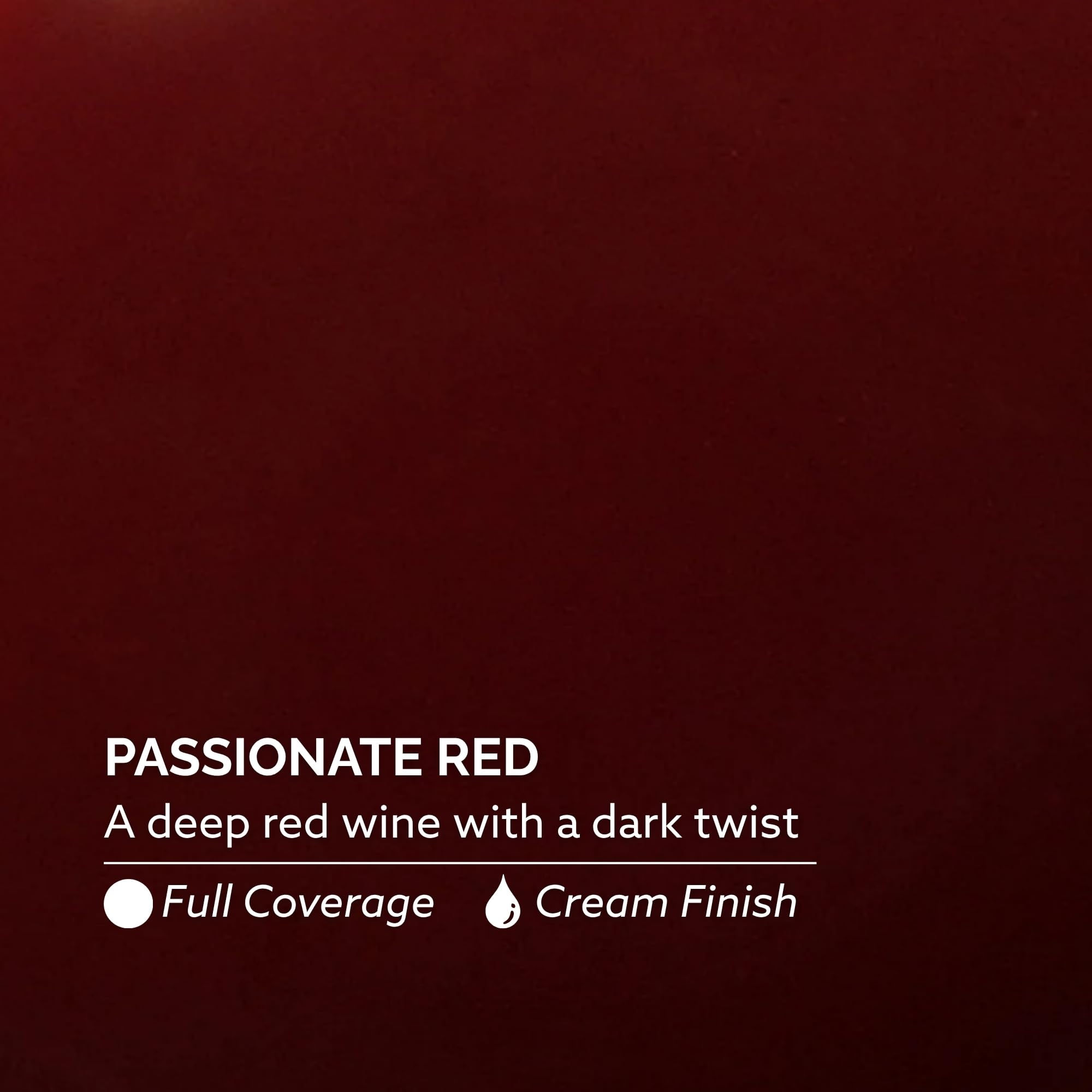 Dazzle Dry nail wheel swatch of Passionate Red showing true pigment and depth