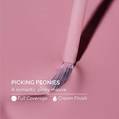 Dazzle Dry Picking Peonies color swatch on nail wheel for accurate shade preview