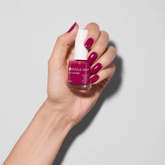 Close-up of Dazzle Dry Raspberry Rush texture highlighting creamy consistency and smoothness