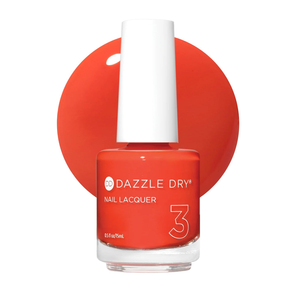 Dazzle Dry bottle front view showing Red Hot Chili shade and quick-dry benefit
