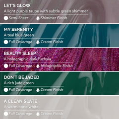 Dazzle Dry texture shot of holographic lacquer sparkling to show multidimensional shine benefit