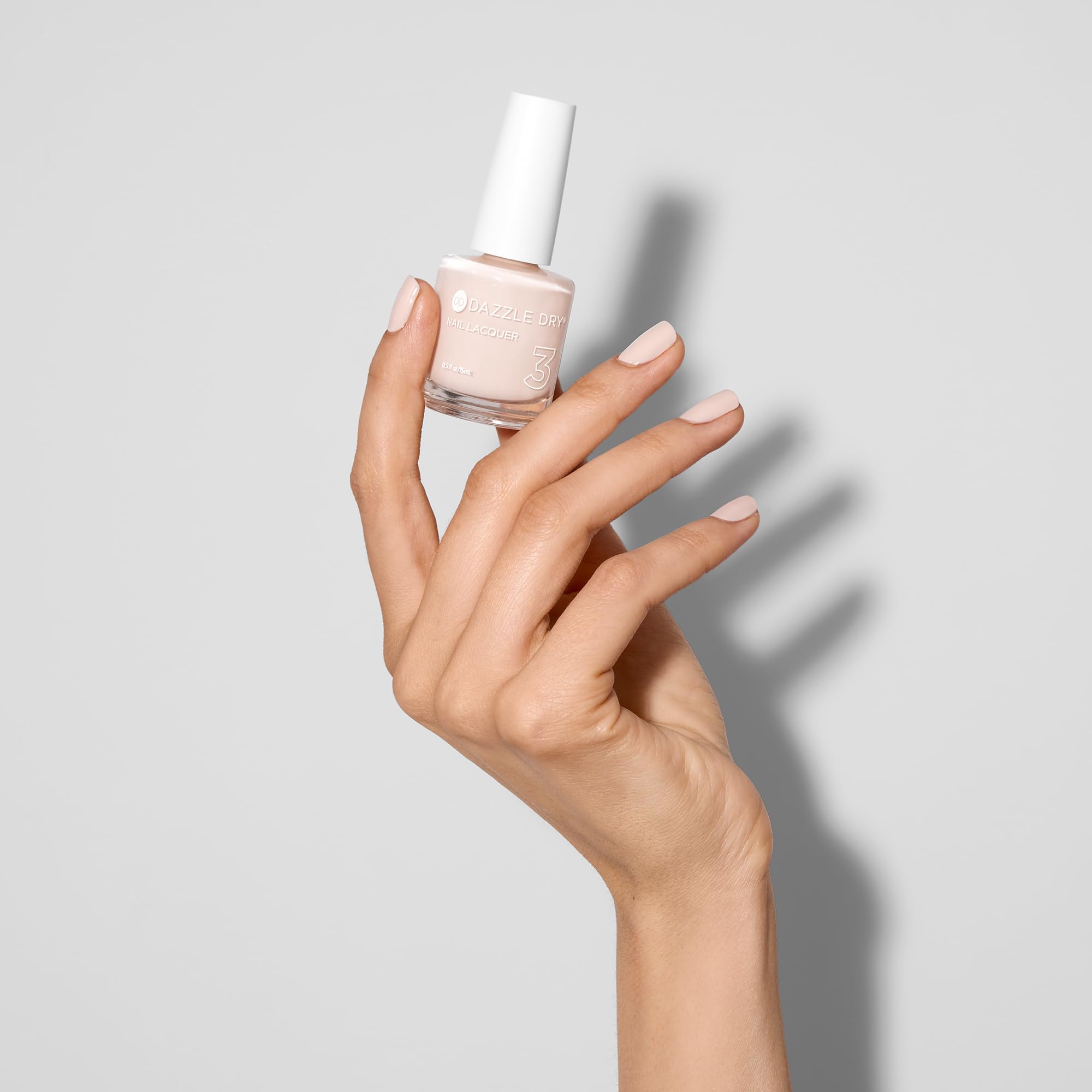 Dazzle Dry painted nails swatch showing chip-resistant finish benefit