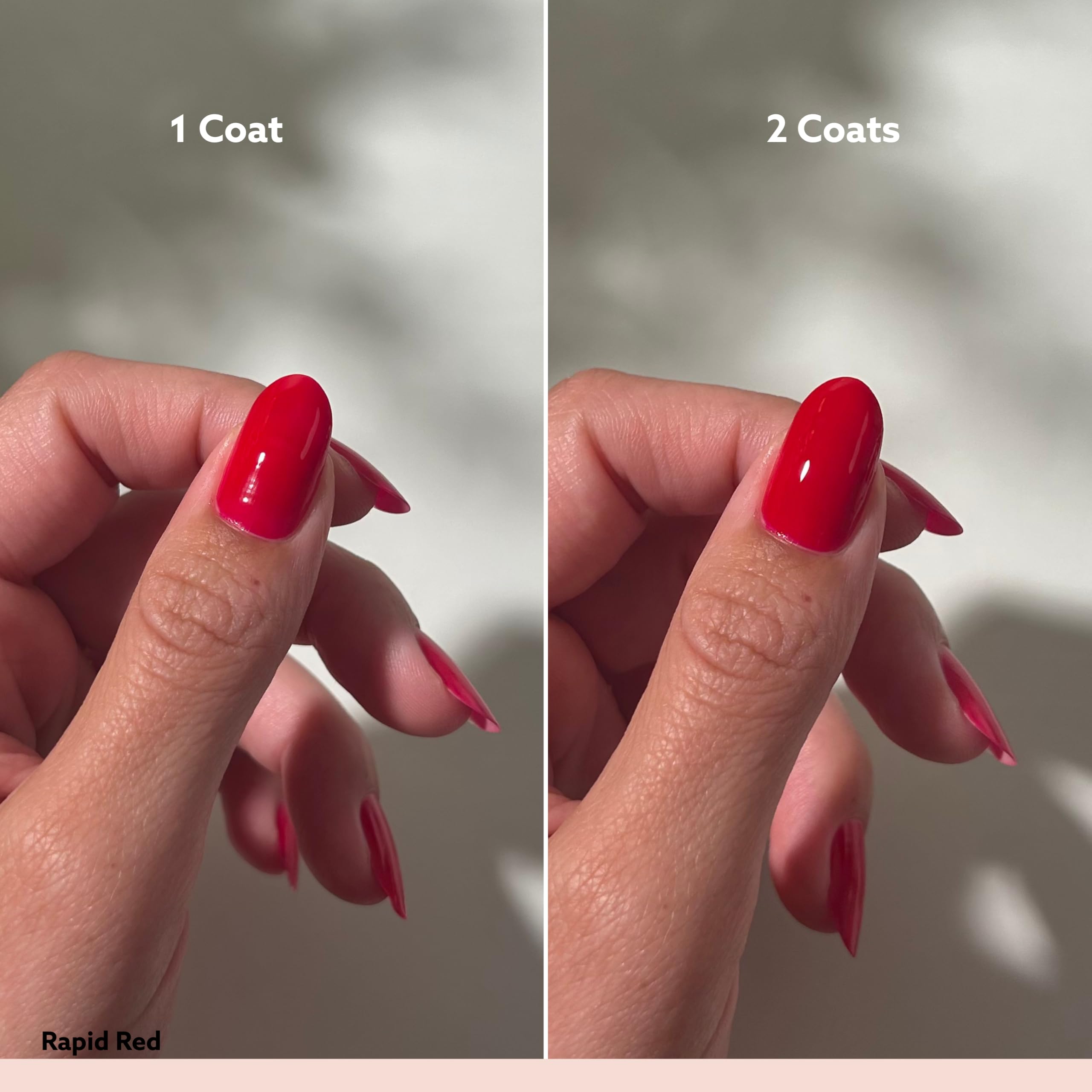 Dazzle Dry top coat producing high-gloss finish and durable shine