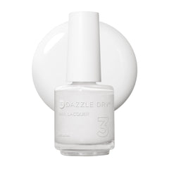 Dazzle Dry bottle front packaging showing clean white cream polish benefit long-wear