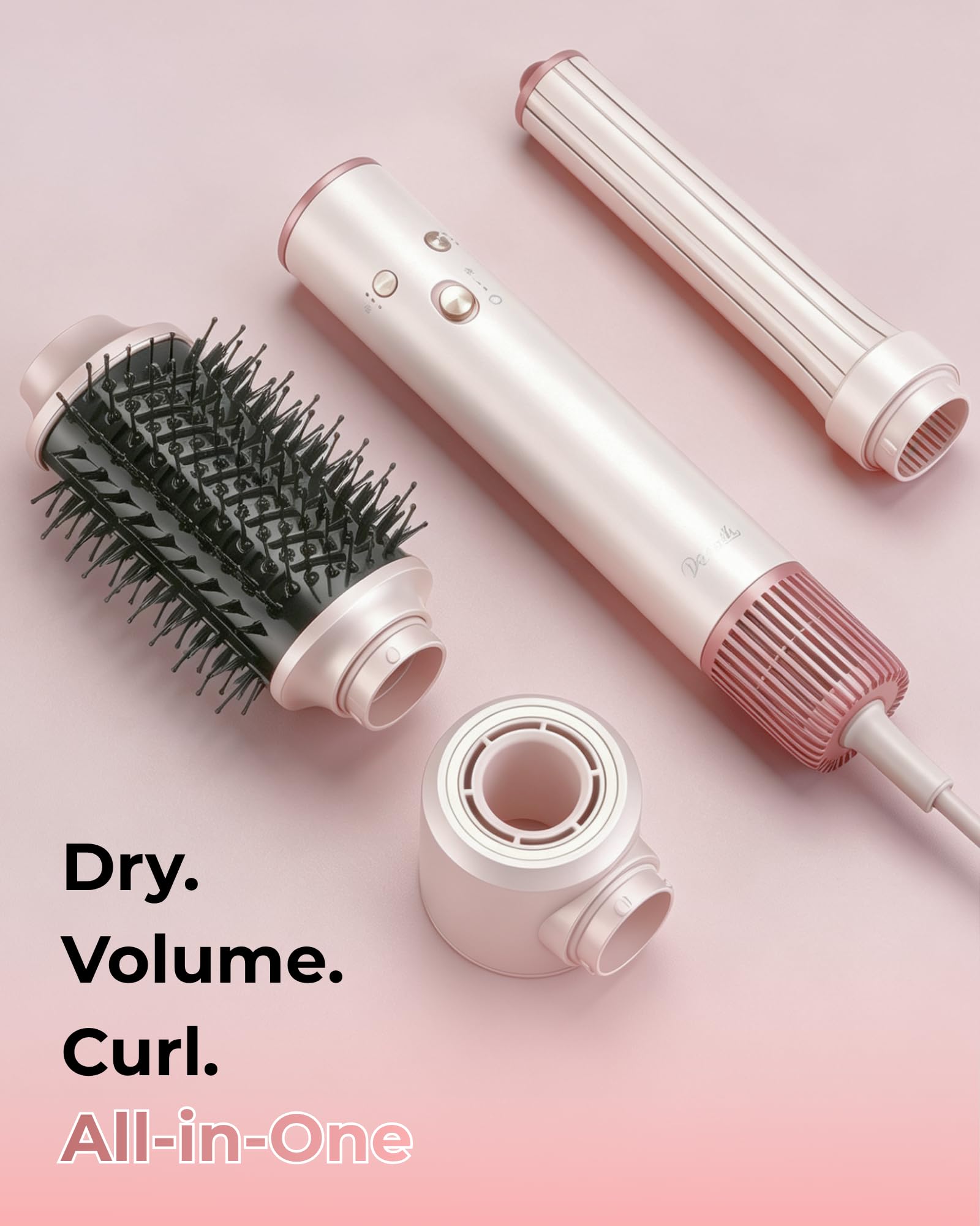 Dcyzenith dual-direction auto-curl barrel close-up highlighting effortless curling