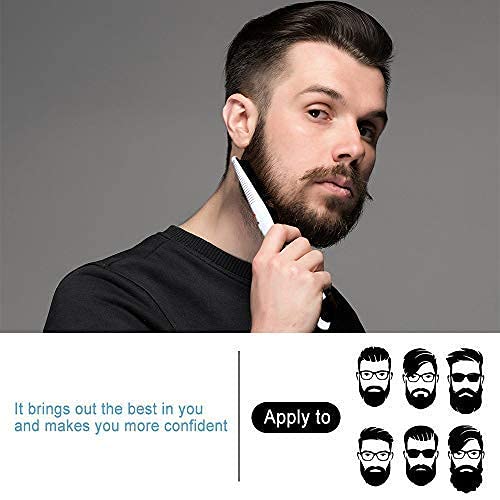 DDONG before and after beard styling showing reduced frizz and increased shine