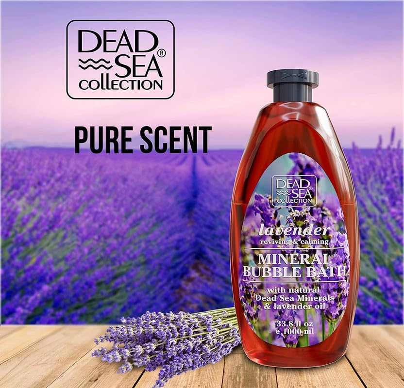 Dead Sea Collection close-up of lavender oil droplet highlighting scent