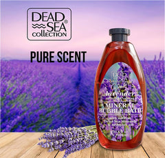 Dead Sea Collection close-up of lavender oil droplet highlighting scent