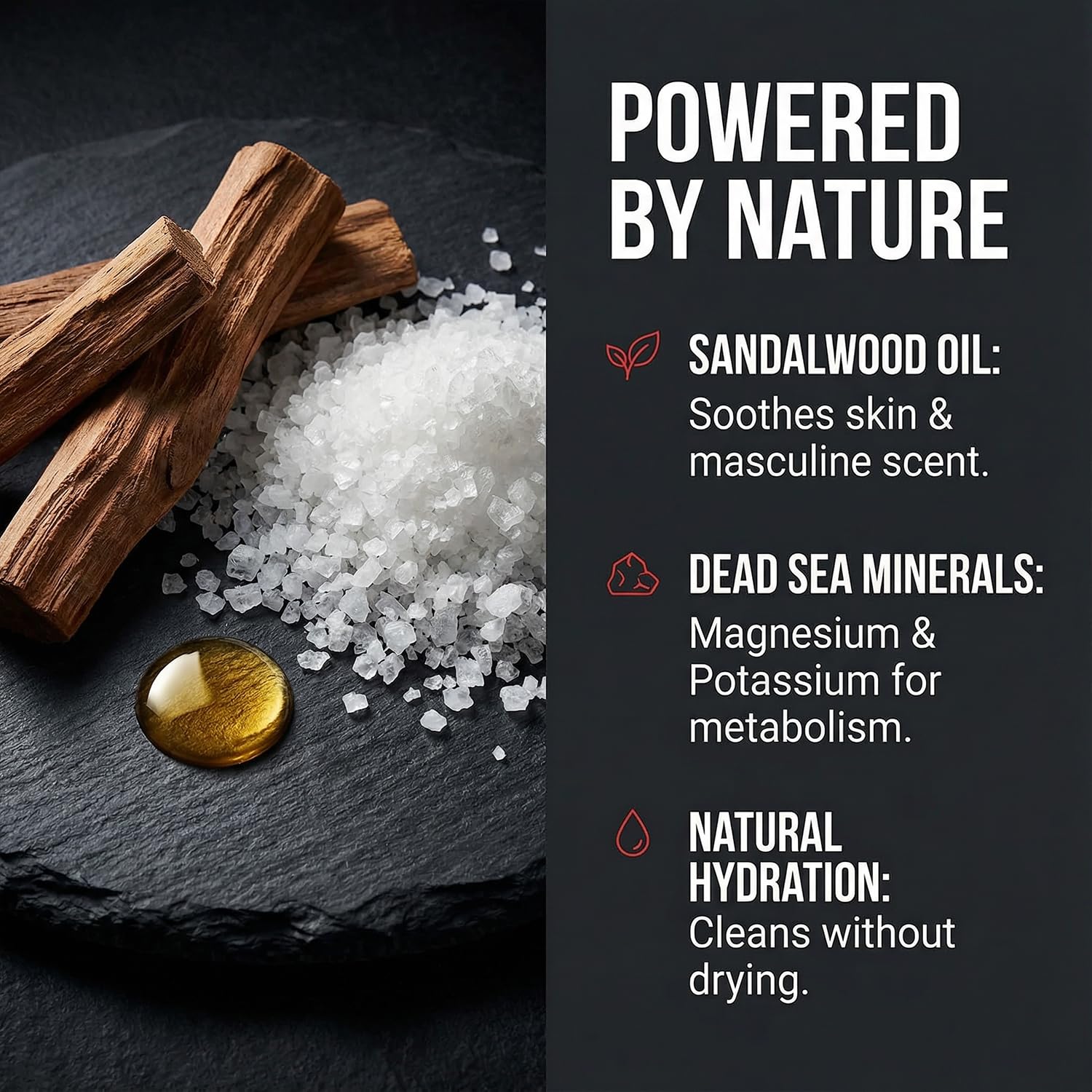 Dead Sea Collection gel texture droplet illustrating smooth moisturizing feel
