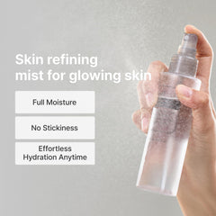DearKlairs fine-mist nozzle close-up demonstrating even spray for lightweight coverage