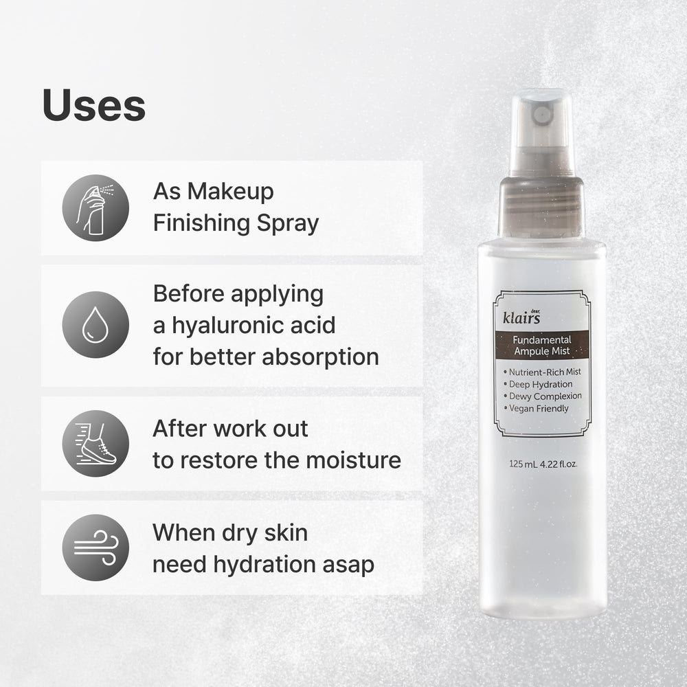 DearKlairs bottle held in hand showing travel-friendly size and everyday convenience